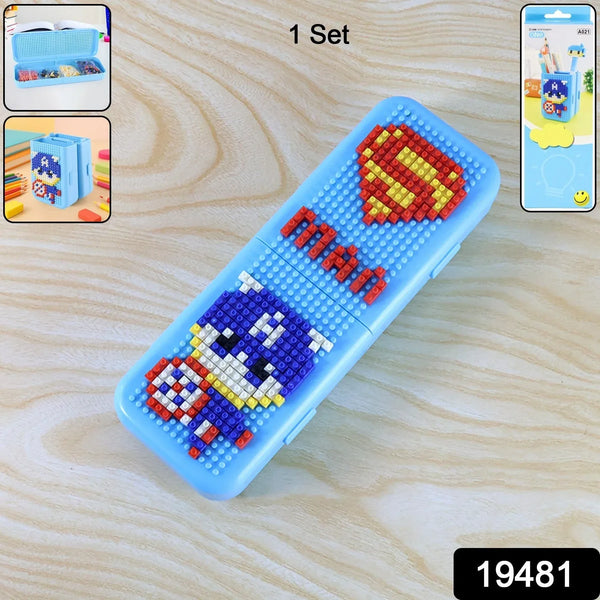 DIY Pixel Art Building Block Pencil Box (1 Set) - justgrabit.in | Just Grab It