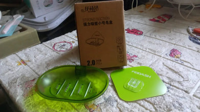 Plastic Soap Dish Holder for Bathroom Shower Wall Mounted Self Adhesive Soap Holder Saver Tray - Plastic Sponge Holder for Kitchen Storage Rack Soap Box, Bathroom ,Sabudani - Justgrabit Inc.