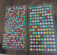 Self Adhesive Multi Size Shaped Shining Stones Crystals Stickers For Art & Craft, Mobile Phone Decoration, Jewelery Making, School Projects, Creative Work - justgrabit.in | Just Grab It