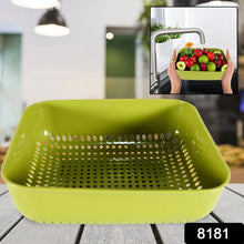 Multipurpose Small Plastic Kitchen Basket, Vegetables and Fruits Washing, Basket (20x17 Cm) - Justgrabit Inc.