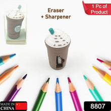 2In1 3D Cute Coffee Or Ice cream Shape sharpner Like Rotary Manual Pencil Sharpener for Kids Ice Cream Style Office School Supplies, Back to School Gift for Students,Kids Educational Stationary kit, B'Day Return Gift (1 Pc) - Justgrabit Inc.
