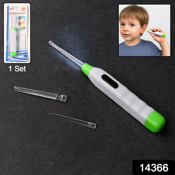 5 - in - 1 LED Flashlight Earpick with Interchangeable Transparent Ear Wax Removal Heads - justgrabit.in | Just Grab It