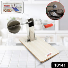 Stainless Steel Coconut Scraper with Wooden Base (1 Pc) - justgrabit.in | Just Grab It