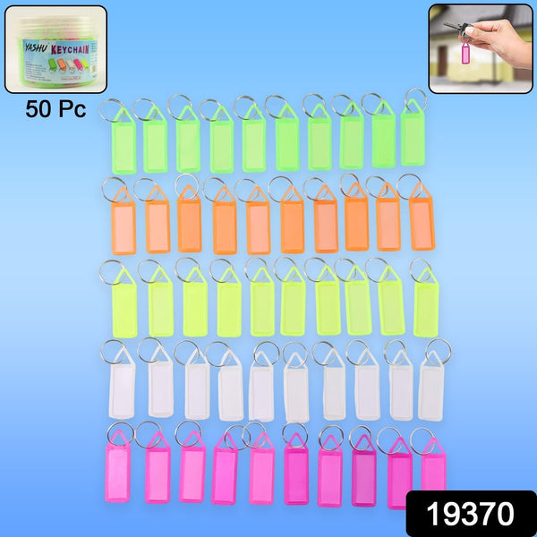 Yashu Multicolor Keychain Label Tags For Office, Home, Storage Use (50 Pcs Set) - justgrabit.in | Just Grab It