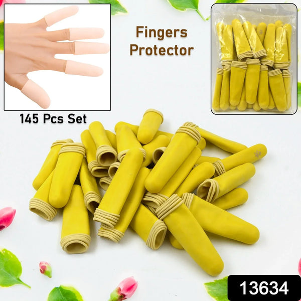 Finger Caps, Silicone Finger Protectors Sleeves (Finger Cots / 145 Pcs Set Approx) - justgrabit.in | Just Grab It