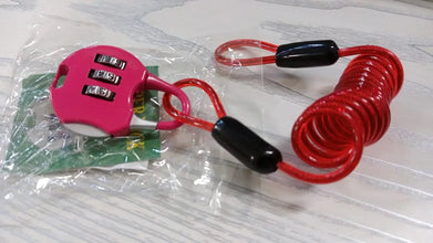 3 - Digit Travel Combination Lock of Zinc Alloy, Small Safe Combination Padlock Resettable Number Lock Small Colorful Code Locks for Lockers Suitcases Luggage With Safety Lanyard Spring Coil Wire Disc Brake Lock Reminder Cable - justgrabit.in | Just Grab It