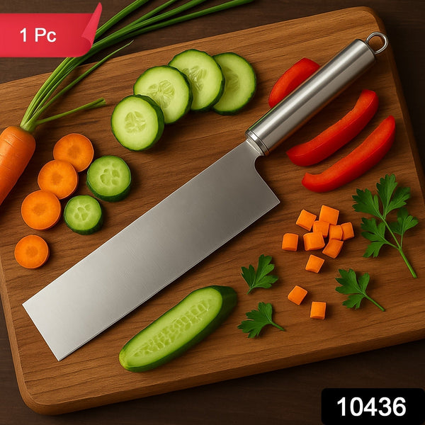 Professional - Grade Stainless Steel Vegetable Cleaver Knife 1 Pc - justgrabit.in | Just Grab It