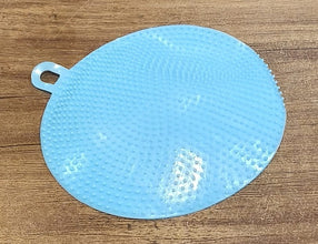 Sky Blue Silicone Dish Scrubber Sponge Mildew Free, Non Stick, Heat Resistant - justgrabit.in | Just Grab It