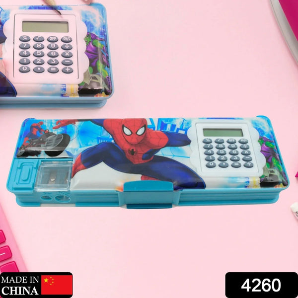 Cartoon Multi - functional Geometry Box with Calculator & Double Sharpener - justgrabit.in | Just Grab It