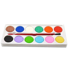 Painting Water Color Kit - 12 Shades and Paint Brush (13 Pcs) - Justgrabit Inc.