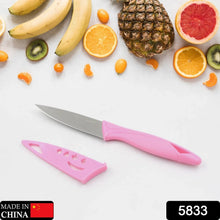 Stainless Steel Fruit Knife, New Sharp and Durable Fruit Knife Small, Comfortable Non - slip Handle, with Protective Cover, Suitable for Most Types of Vegetables and Fruits(1 Pc) - justgrabit.in | Just Grab It