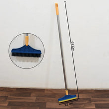 2 in 1 Cleaning Brush & Wiper , Long Handle Floor Brush, Rotatable Cleaning Brush for Bathroom, Kitchen, 120 Degree Triangular Rotating Brush Head with Wiper - justgrabit.in | Just Grab It