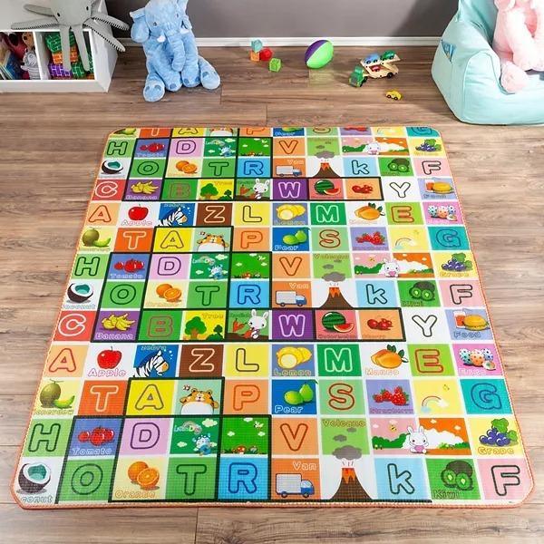 Waterproof Single Side Baby Play Crawl Floor Mat for Kids Picnic School Home (Size 180 x 115) - Justgrabit Inc.
