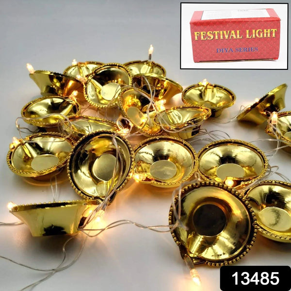 LED Diya Series Light, Fairy Lights for Diwali Decoration (16 Diya) - justgrabit.in | Just Grab It