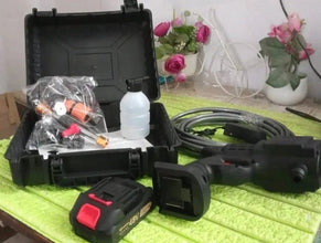 48V Car Washer Gun, Water Spray Gun, Car washing Kit (48V / With Small Box / Single Battery Operated)) - justgrabit.in | Just Grab It