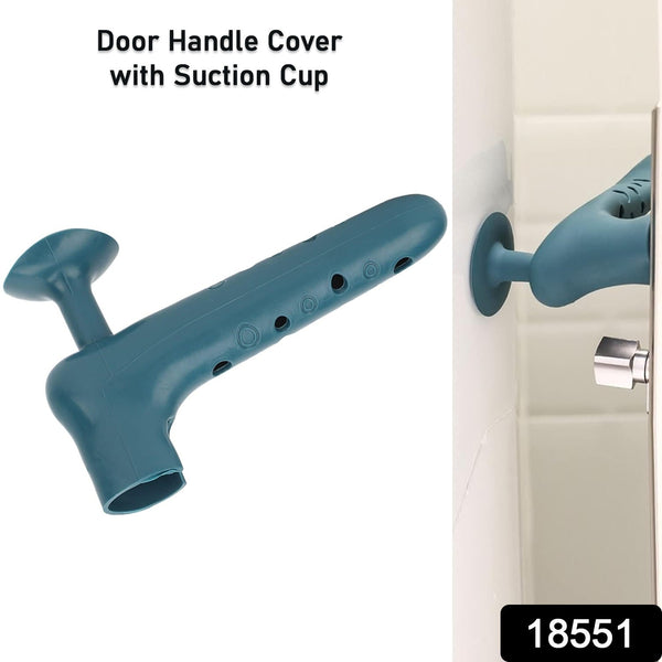 Silicone Door Handle Cover with Suction Cup (1 Pc / Mix Color) - justgrabit.in | Just Grab It