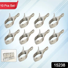 Stainless Steel Clothes pins Beach Towel Clips (10 Pcs Set) - Justgrabit Inc.