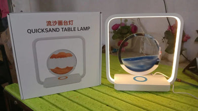 13477 3D Wireless Charging LED Light USB Quicksand Painting Lamp for Bedroom - justgrabit.in | Just Grab It