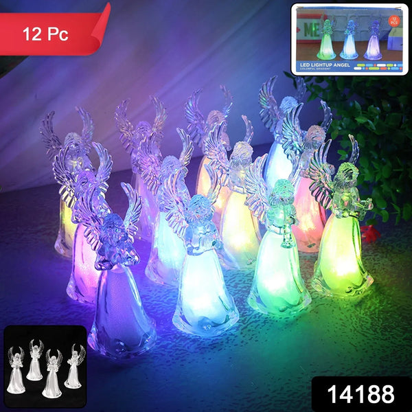 Decorative LED Light - Up Angel Figurines (12 Pc) - Justgrabit Inc.