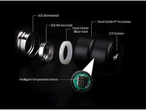 0726 Vacuum Insulated Water Bottle with LED Temperature Display (1 Pc / Multicolor) - justgrabit.in | Just Grab It