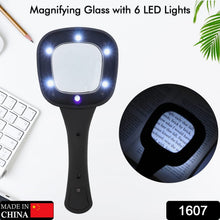 Handheld LED Magnifying Glass – 6 Lighted Magnifier for Reading & Inspection - justgrabit.in | Just Grab It