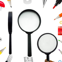 Magnifying glass Lens - reading aid made of glass - real glass magnifying glass that can be used on both sides - glass breakage - proof magnifying glass, Protect Eyes, 90mm & 60mm (2pc Set) - Justgrabit Inc.