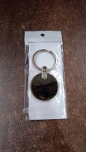 Sleek Black Round Metal Keychain (1 Pc) - justgrabit.in | Just Grab It