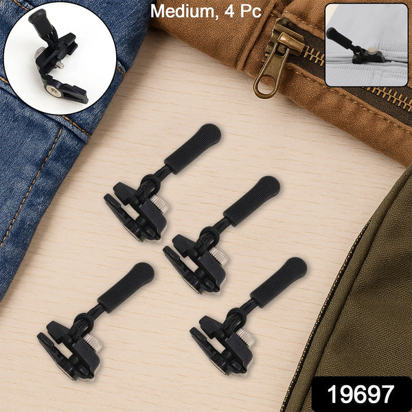 Portable Universal Detachable Zipper Slider (4 Pc / Medium) - justgrabit.in | Just Grab It