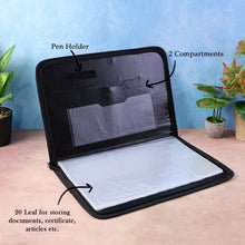 Aerotix A4 Portfolio File Zipper – 20 Leaf Professional Document Organizer Folder - justgrabit.in | Just Grab It