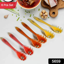 Silicone Kitchen Utensil Set - 6 - Piece Heat - Resistant Non - Stick Cooking Spoons - justgrabit.in | Just Grab It