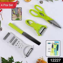 4 - Piece Kitchen Cutting Set: Scissors, Peeler, Grater / Slicer, and Knife - justgrabit.in | Just Grab It