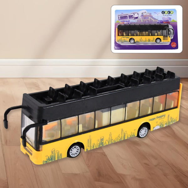 Die - cast Alloy London Long Bus Double Decker Sightseeing Bus - justgrabit.in | Just Grab It
