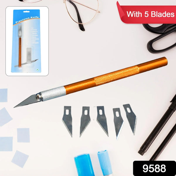 Precision Electronic Spices Hand Repair Cutting Knife with 5 Extra Sharp Blade (1 Set) - justgrabit.in | Just Grab It