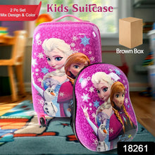 Kids Travel Suitcase with 4 Wheels – 1 Big + 1 Small Shoulder Bag (Set of 2) - justgrabit.in | Just Grab It
