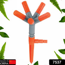Garden Sprinkler 360° Rotating Adjustable Round 5 Arm Lawn Water Sprinkler for Watering Garden Plants / Pipe Hose Irrigation Yard Water Sprayer - justgrabit.in | Just Grab It