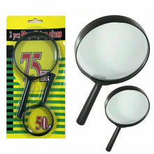 Magnifying Glass Lens – Dual - Sided Glass Magnifier for Reading & Eye Protection (75mm & 50mm, 2 Pc Set) - justgrabit.in | Just Grab It