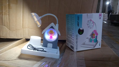 Cute Cartoon Home Design LED Desk Light with Plastic Base, Multi - Color (1 Pc) - justgrabit.in | Just Grab It