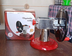 Stainless Steel Chips Maker and Vegetable Slicer for Kitchen Potato Slicer Graters and Chippers. Chips Maker is Suitable for Vegetable Cuttings. Chips Maker Consist Hard Coated Iron Wheel and Stand. - Justgrabit Inc.