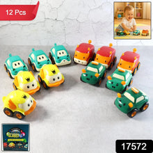 Cartoon Pull - Back Car Toy Set for Kids (12 Pc) - justgrabit.in | Just Grab It