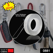 Double Sided Nano Adhesive Tape, 3 meter Size (20mm Width X 2mm Thickness) - Justgrabit Inc.
