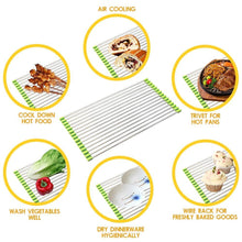 FOLDABLE DRAIN RACK KITCHEN SINK ROLL UP DISH DRYING RACK PORTABLE DISH RACK - justgrabit.in | Just Grab It