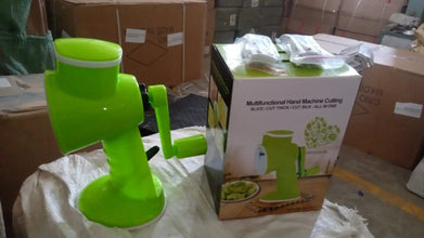 6 in 1 Multi functional Vegetable Cutter & Slicer Hand Machine Cutting, Slice, Cut Thick, Cut Silk All in one –Vegetable Chopper Cutter & Slicing Cutter Barrel - Vegetable Grater with 6 Removable Blades - Justgrabit Inc.