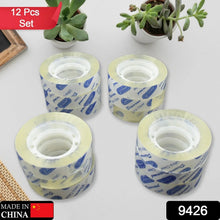 Transparent Tape Refills, Clear Tape, Cello Tape, All - Purpose Transparent Glossy Tape for Office, Home, School - 1.2cm X 30 Meter Per Roll (12 Pc Set) - Justgrabit Inc.