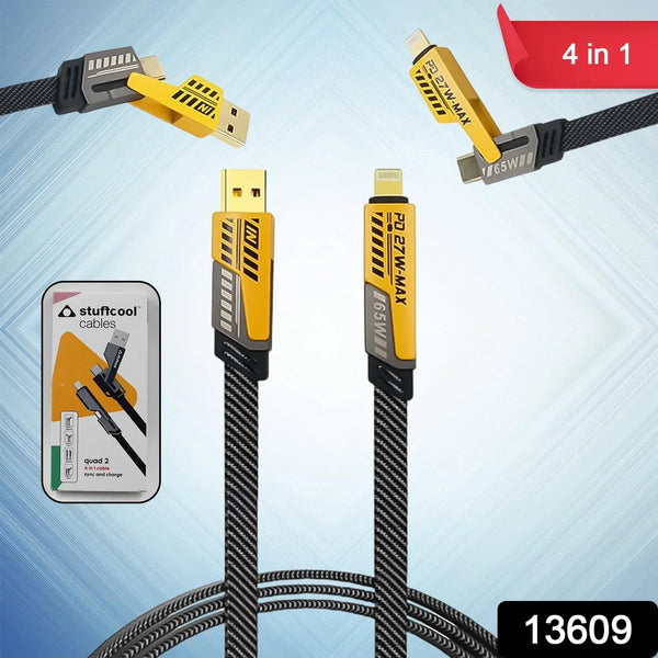 4 in 1 Charging Cable 65W Cable (1 Pc) - justgrabit.in | Just Grab It