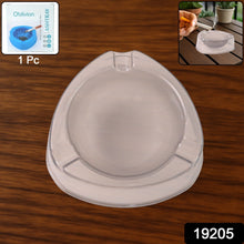 Oblivion Transparent White Ashtray with Cigarette Holder Grooves (1 Pc) - justgrabit.in | Just Grab It