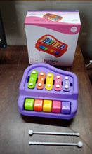 2 in 1 Baby Piano Xylophone Toy for Toddlers, 5 Multicolored Key Keyboard Xylophone Piano, Preschool Educational Musical Learning Instruments Toy for Baby Kids Girls Boys 3+ Years (1 Pc) - Justgrabit Inc.
