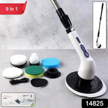 9 In 1 Rechargeable Electric Spin Scrubber with Telescopic Handle (1 Set) - justgrabit.in | Just Grab It