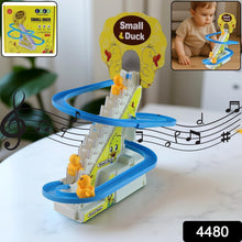 LALA Small Duck Climb Stairs Toy Roller Coaster Flashing Lights & Music (3 Ducks) - justgrabit.in | Just Grab It