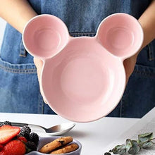 Mickey Shaped Kids / Snack Serving Sectioned Plate - Justgrabit Inc.