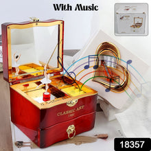 Dancer Ballerina Piano Music Box Hand Crank Music Plastic Box Gift (1 Pc) - justgrabit.in | Just Grab It